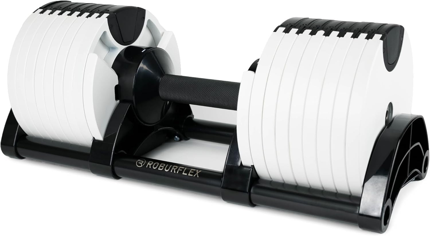 Single Smart Adjustable Dumbbell 80lb One Hand Dial Compact Trainer