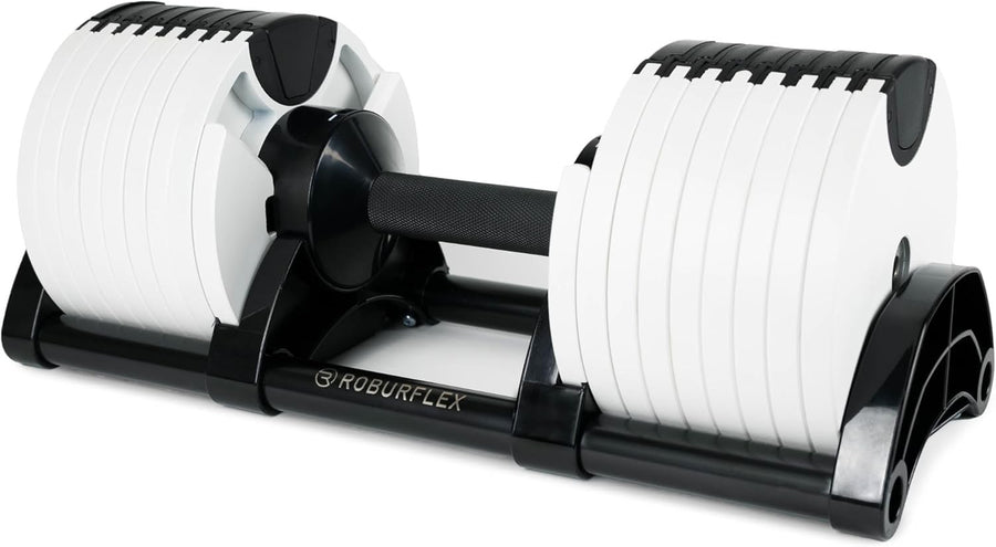 Single Smart Adjustable Dumbbell 80lb One Hand Dial Compact Trainer