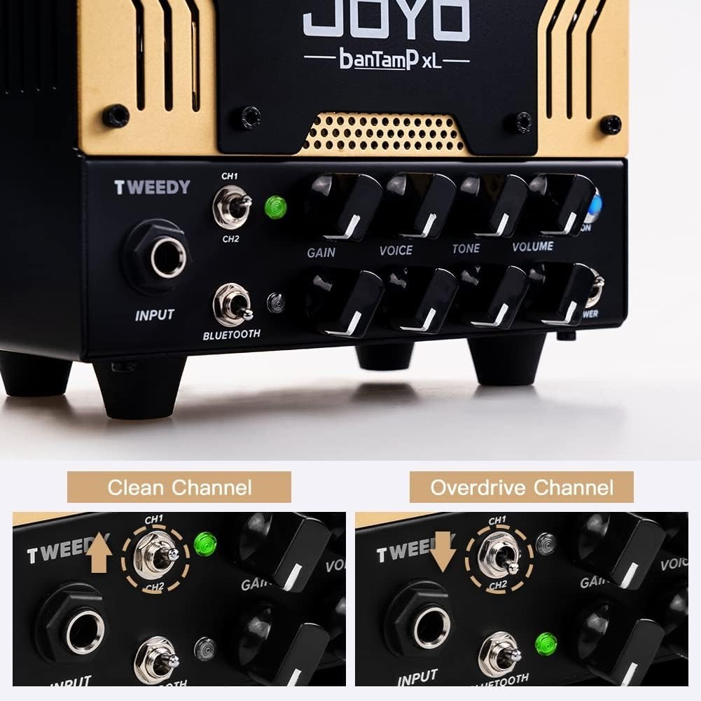 20W Hybrid Tube Guitar Amp Head 2-Channel Bluetooth FX Loop
