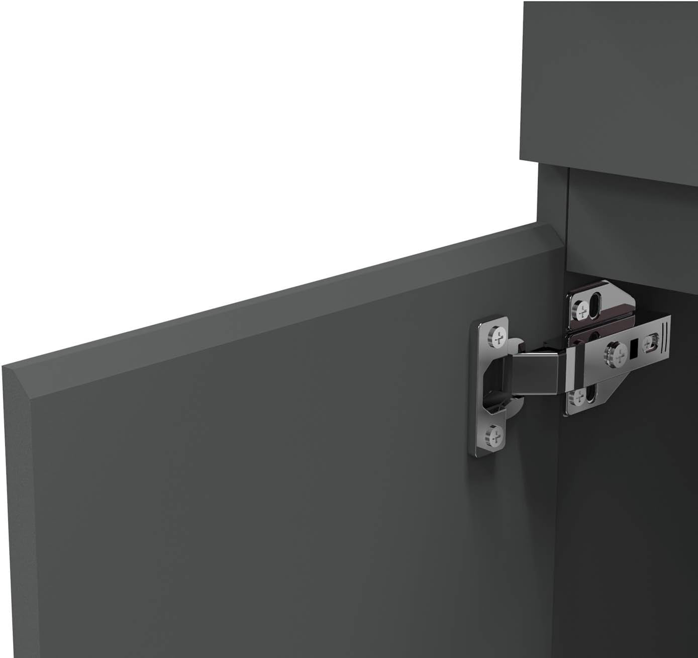 500mm Grey Bathroom Vanity Unit with Basin Floor Standing 2 Door Sink Cabinet