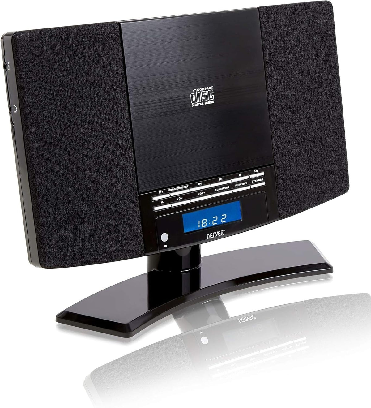 Wall Mountable CD Player with FM Radio, Alarm Clock & Remote – Compact Stereo