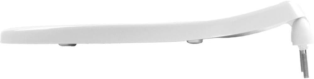 Elongated Toilet Seat White Self-Sustaining Heavy Duty Plastic