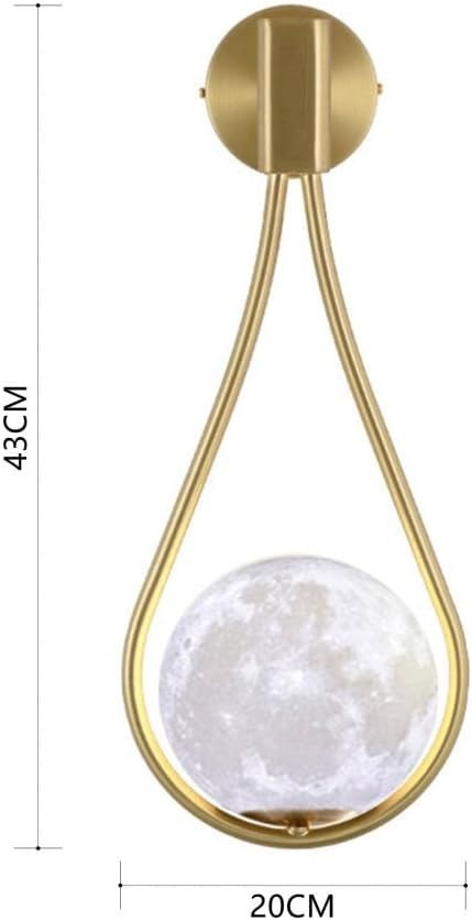Gold Moon Wall Lights Set of 2 – Modern G9 Warm LED Lamps for Bedroom