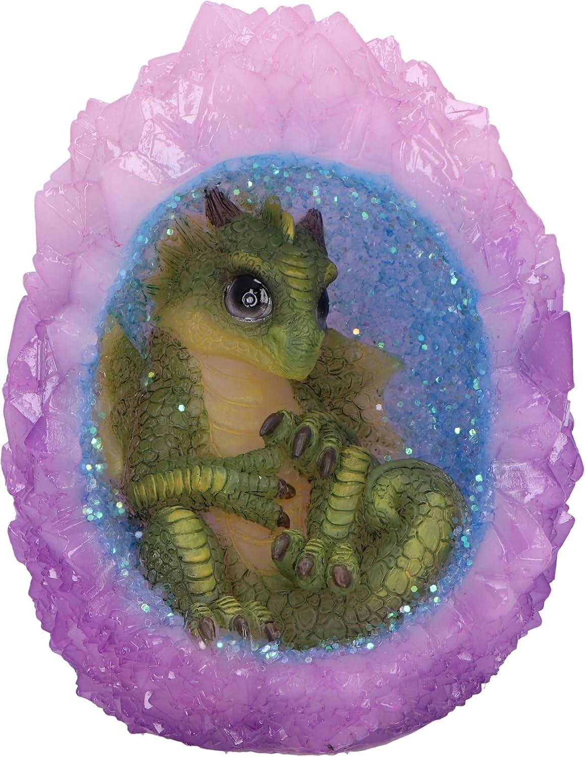 Pink Geode Dragon Egg Ornament 12.5cm | Crystal Nest Figurine | Fantasy Gift