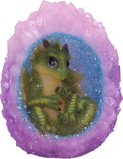 Pink Geode Dragon Egg Ornament 12.5cm | Crystal Nest Figurine | Fantasy Gift