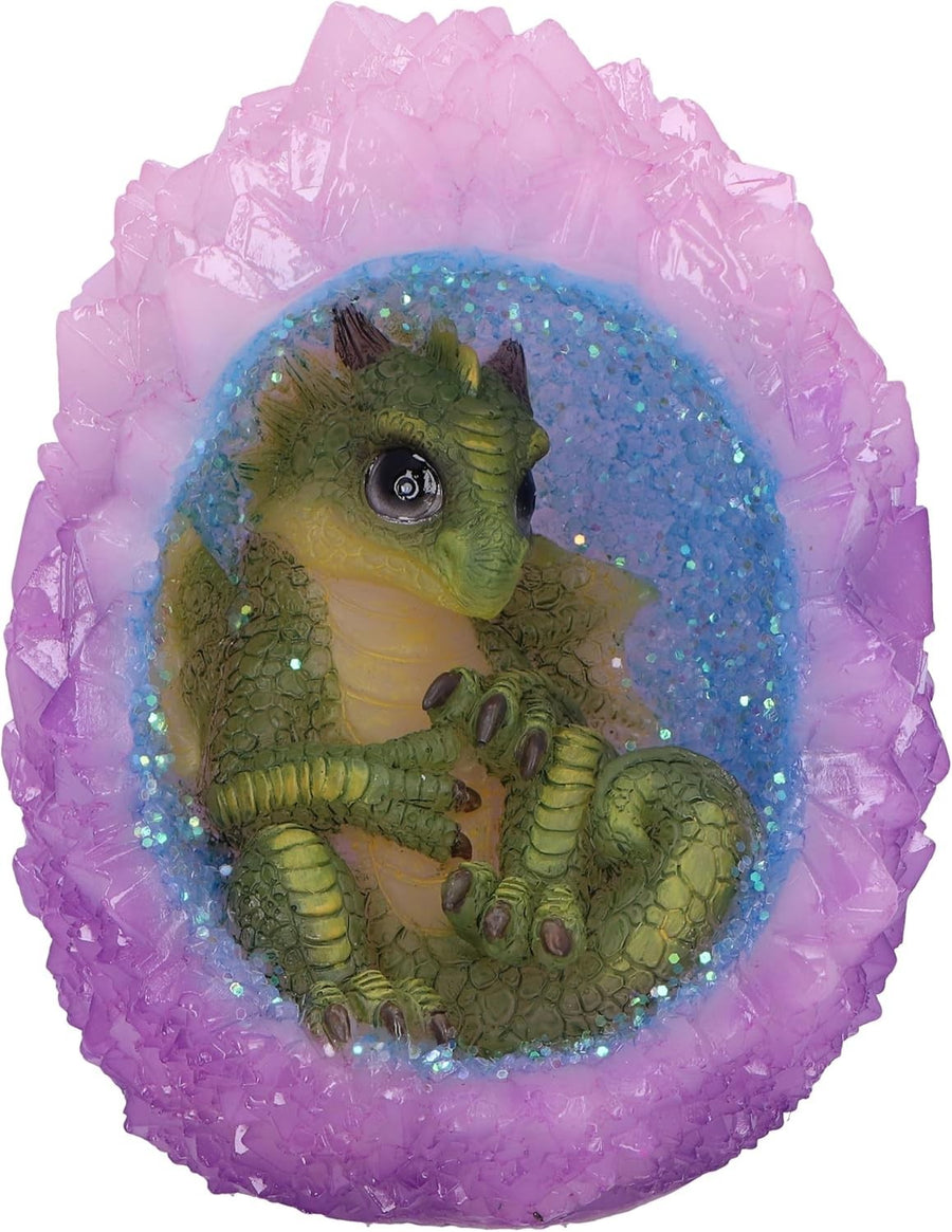 Pink Geode Dragon Egg Ornament 12.5cm | Crystal Nest Figurine | Fantasy Gift