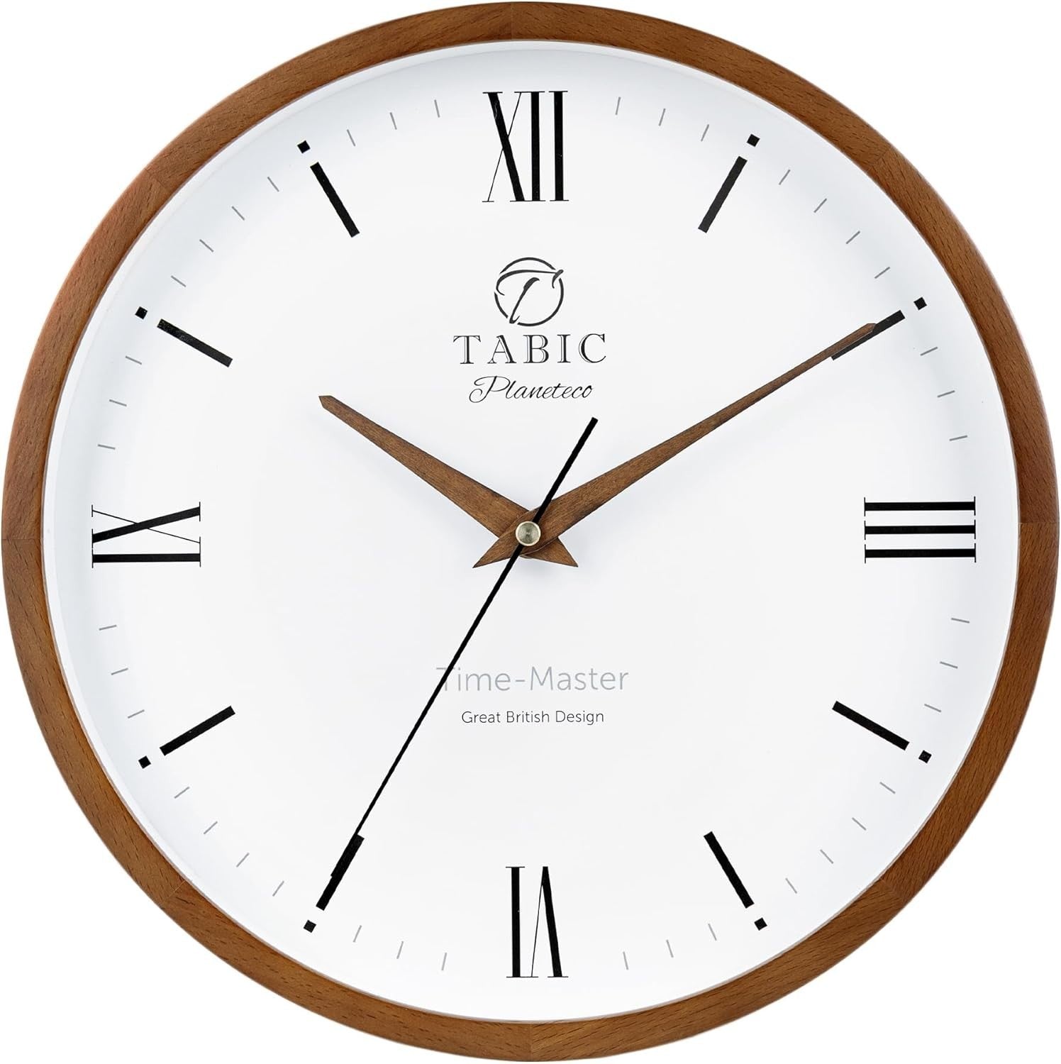 Roman Numeral Wall Clock Silent Sweep Battery Operated Classic Design