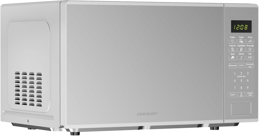 Silver 28L Combi Microwave with Air Fryer & Grill 900W 9 Presets