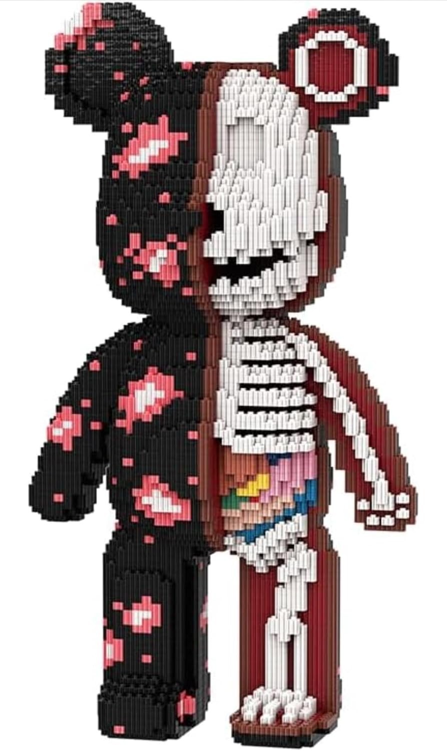 Skeleton Bear Building Set 3688Pcs Mosaic Art Toy 47cm Display Figure