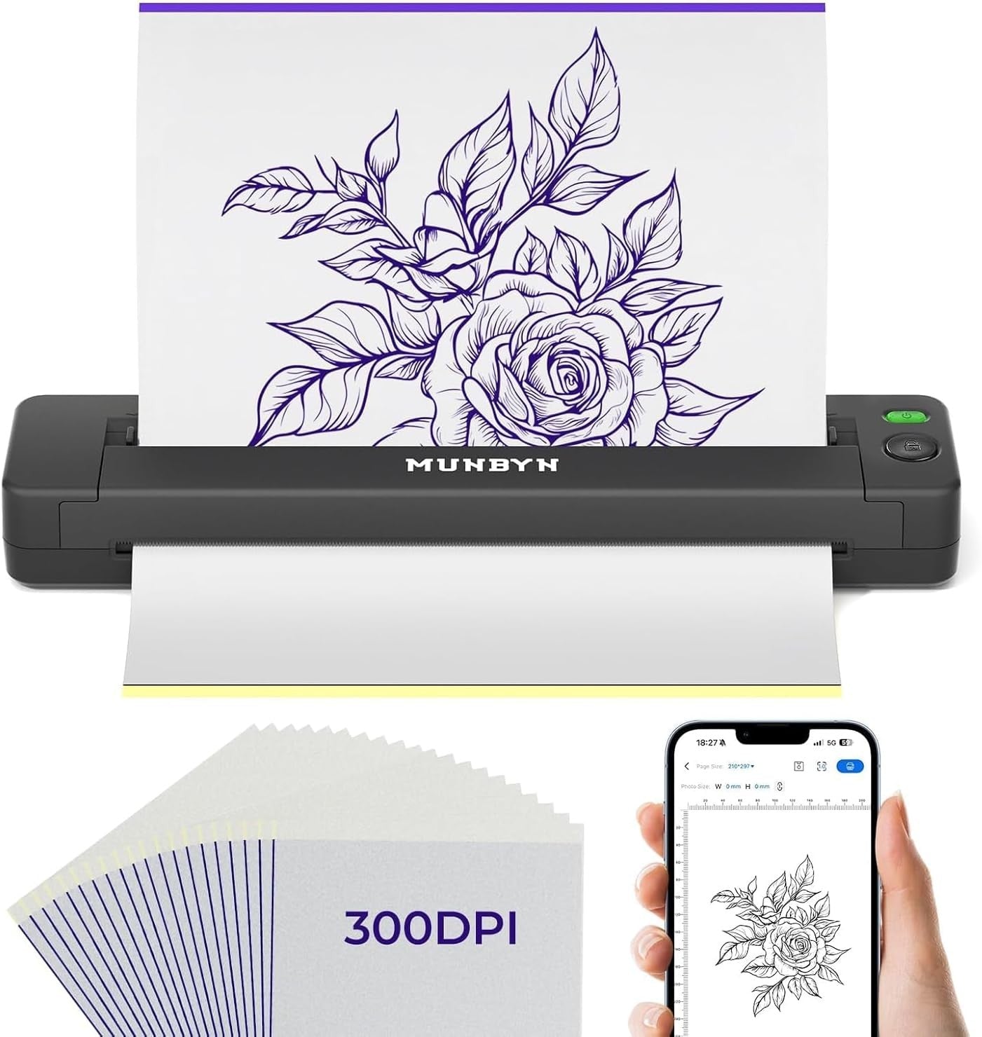 ITP06 High-Definition Tattoo Stencil Printer – Wireless Thermal for Artis