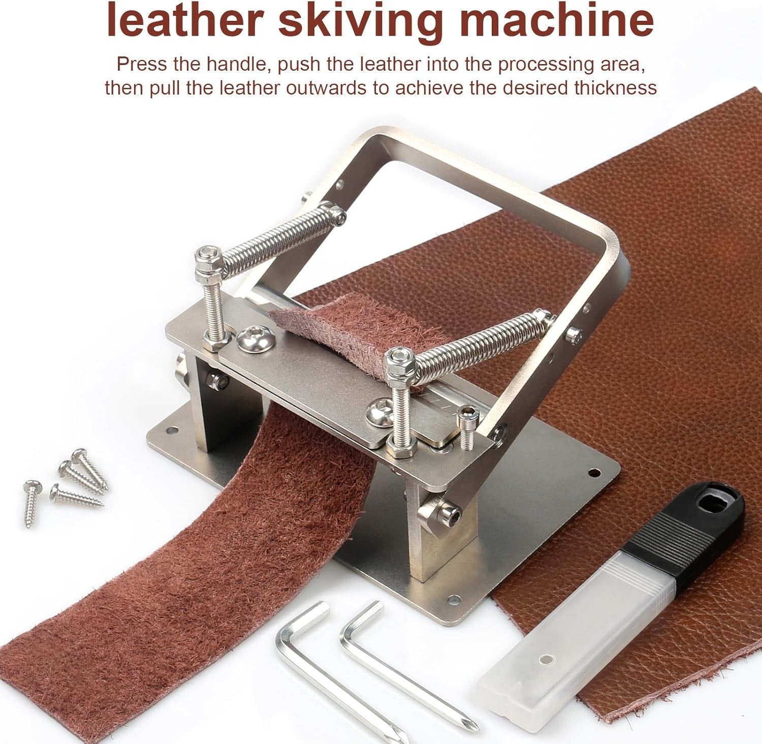 Manual Leather Skiver Machine Adjustable Thickness Leather Peeling Tool