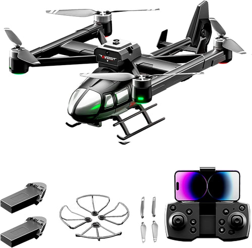 720P Dual Camera Drone Brushless Motor Obstacle Avoidance Orbit Flight Black
