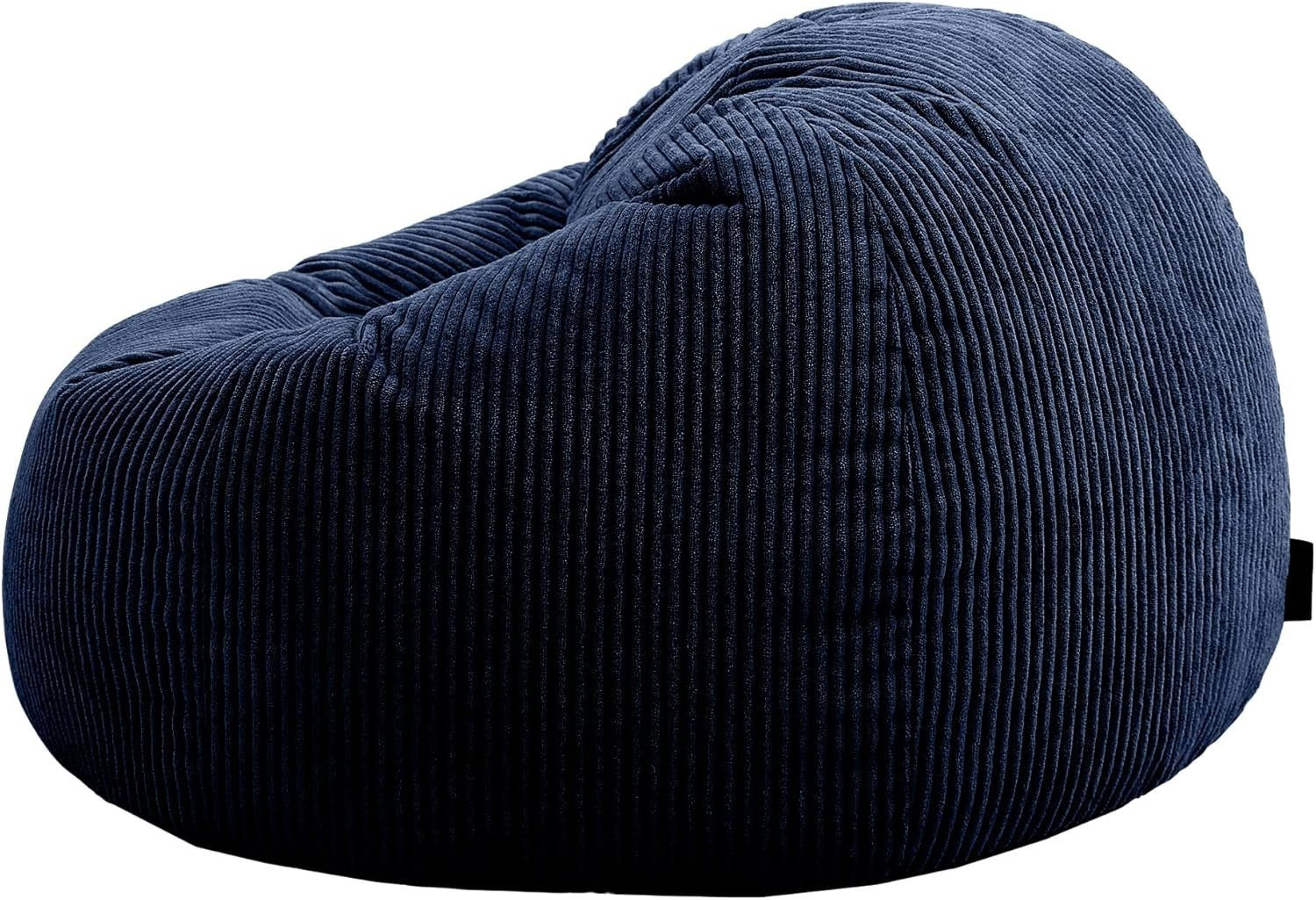 2x Large Navy Cord Bean Bag Chairs | Adult Floor Lounger w/ Filling