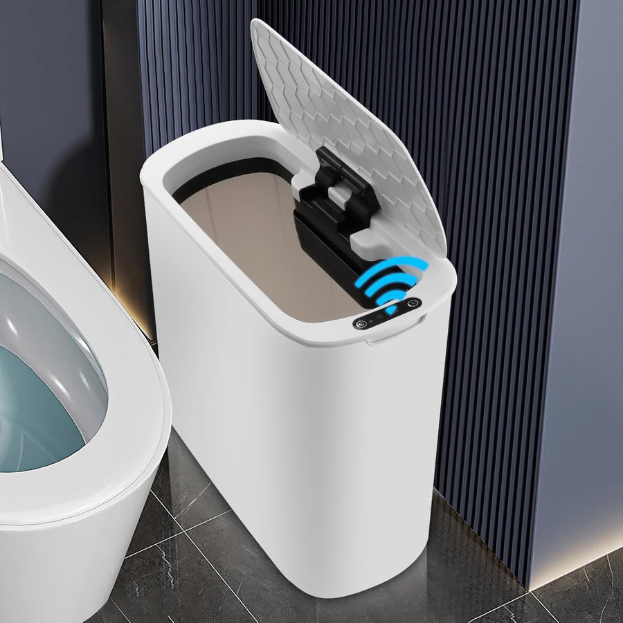 5-Gallon Touchless Smart Bathroom Trash Can – Slim Sensor Bin