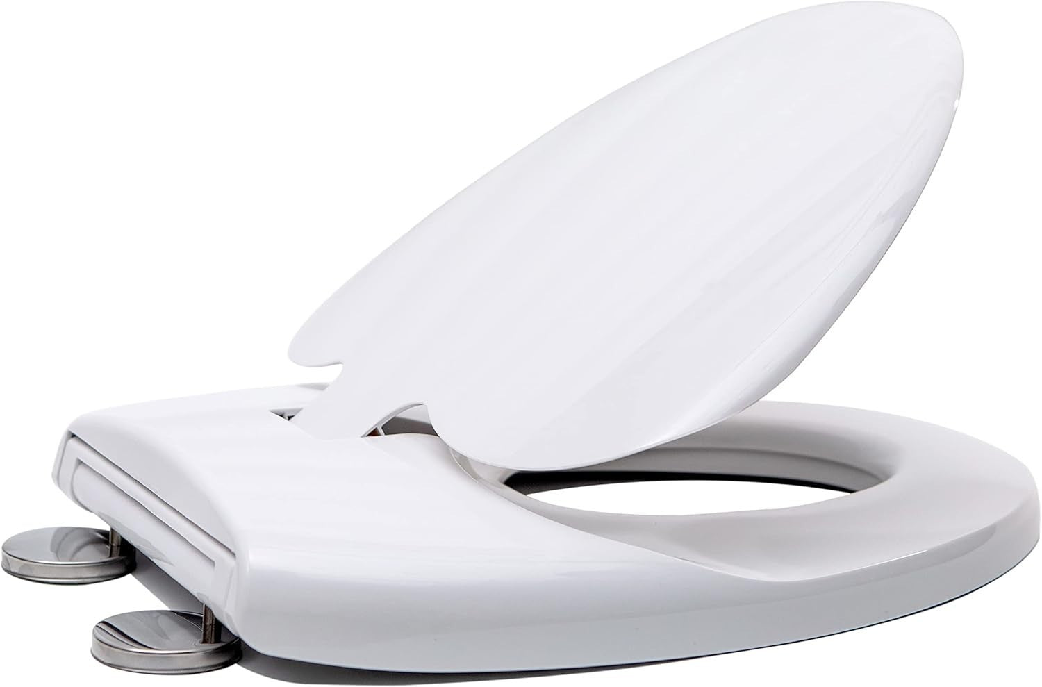 2-in-1 Family Toilet Seat Soft Close Child Seat Quick Release O-Shape PP