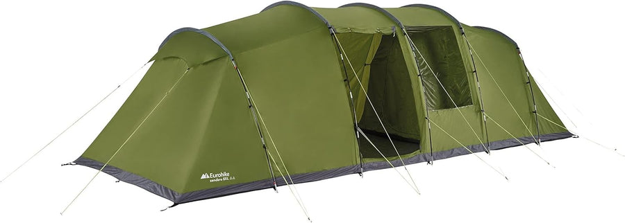 Green 8-Person Eurohike Sendero XL Family Camping Tent – Waterproof & Spacious