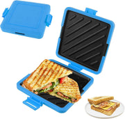 Microwave Toastie Maker Non-Stick Silicone Heatwave Technology Sky Blue