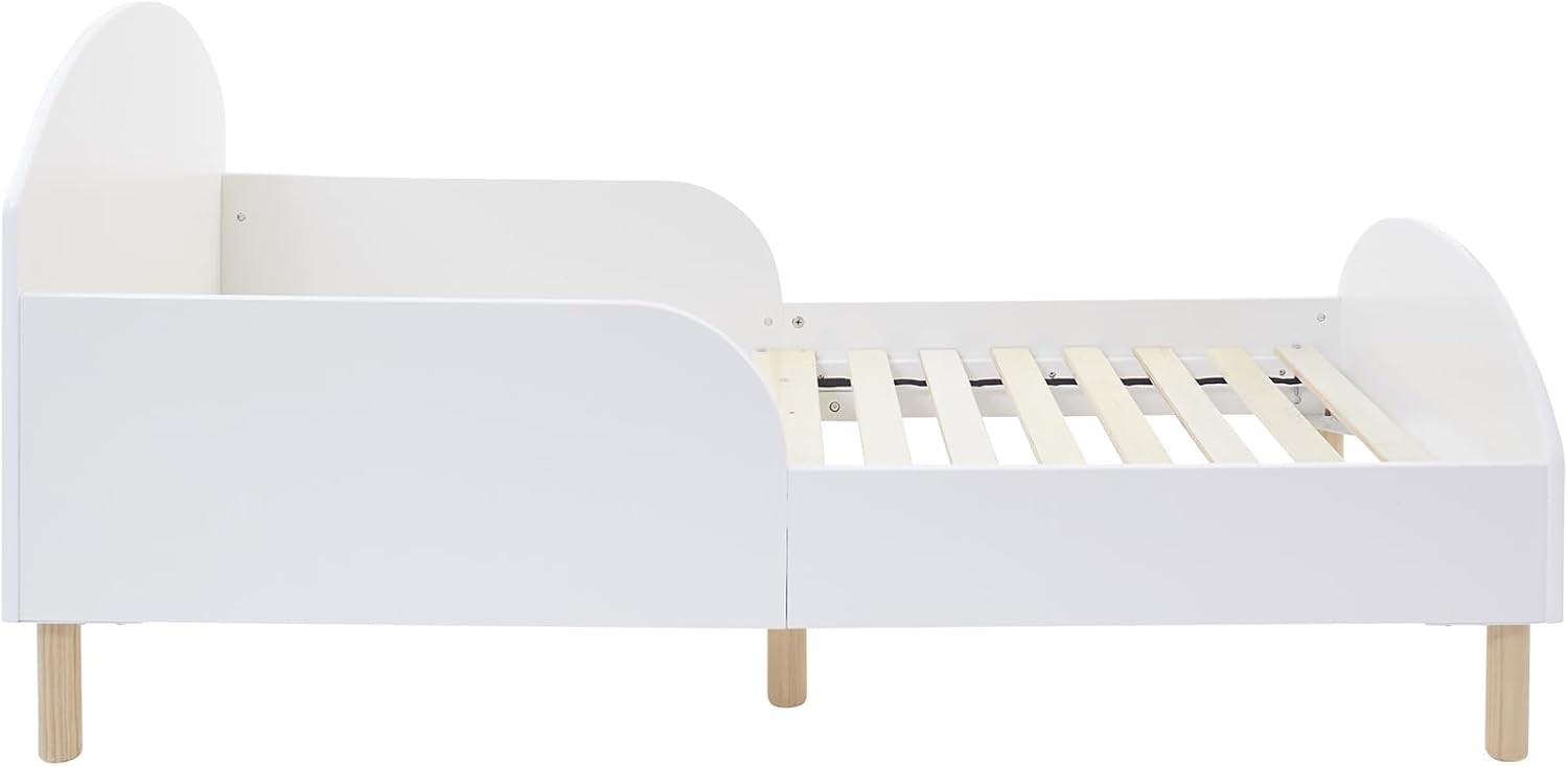 Toddler Bed with Lion Design – Kids Wooden Frame, Safe & Low, 144x74x68cm