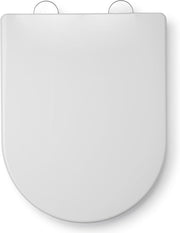 White D-Shape Toilet Seat Quick Release Antibacterial Durable