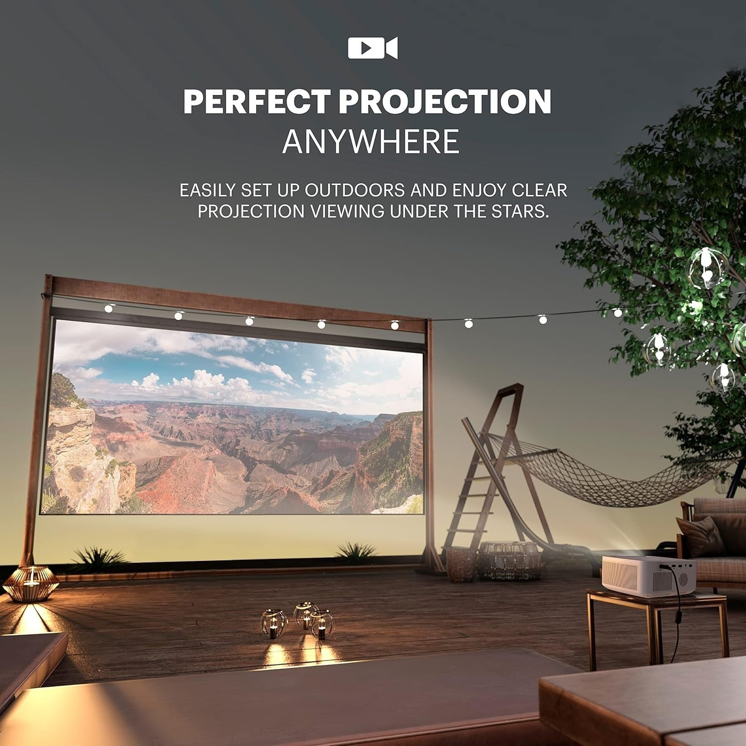1080P Mini Projector Kit 100" Screen Tripod HDMI Portable Home Theater