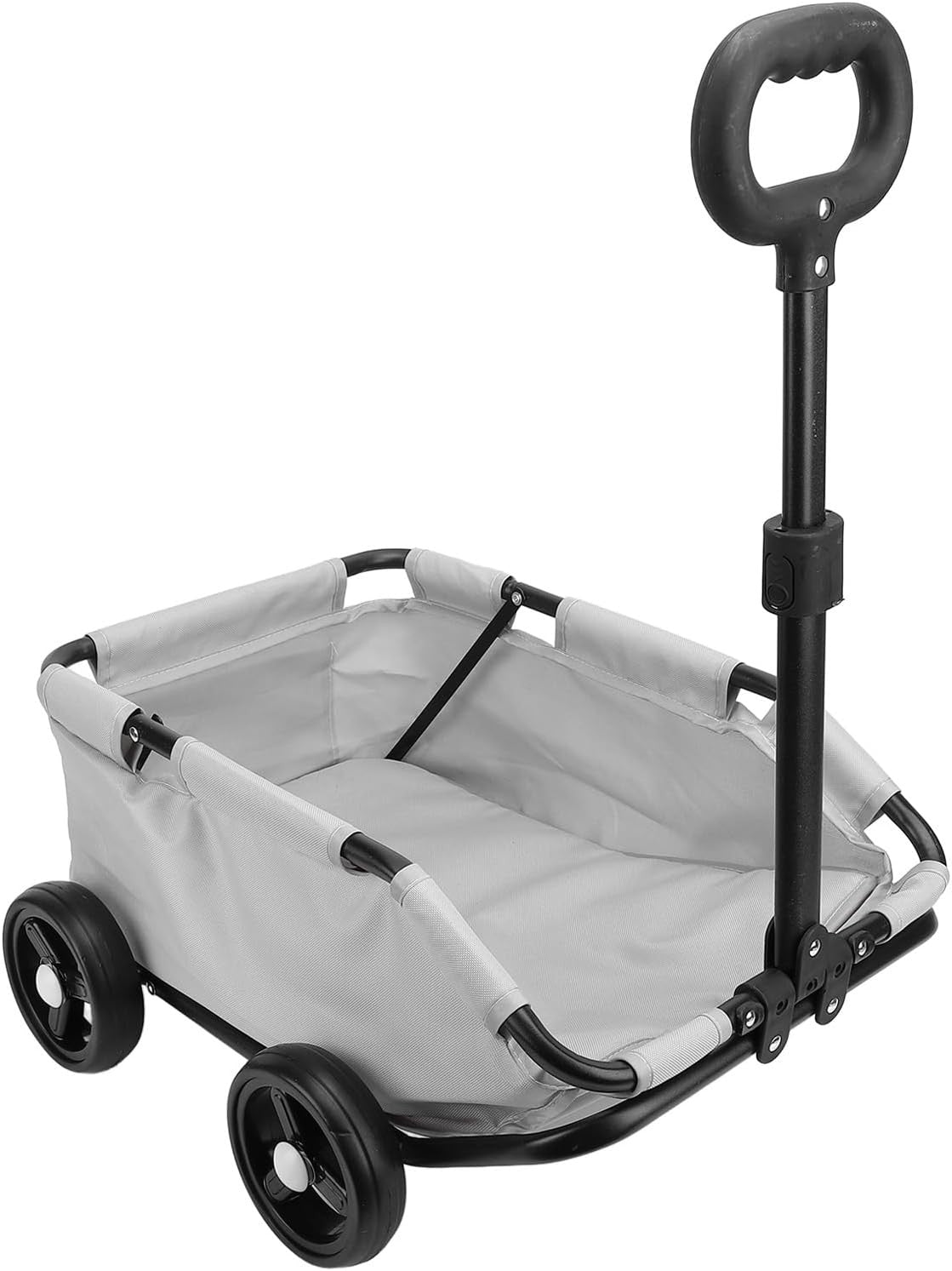 Dog Wagon Stroller 4 Wheel Pet Carrier Cart Handle Small Dogs Grey