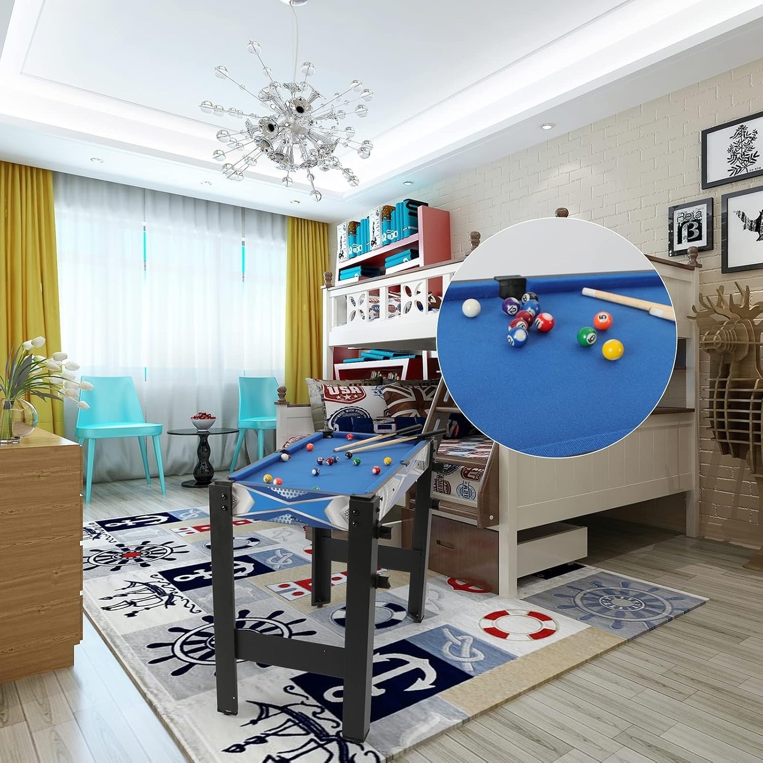 36in 5 in 1 Multi Game Table Kids Pool Ping Pong Hockey Archery