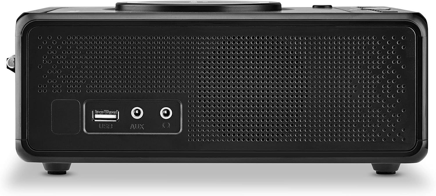 Bluetooth CD Player Boombox Alarm Clock FM Radio Wireless Charging LED