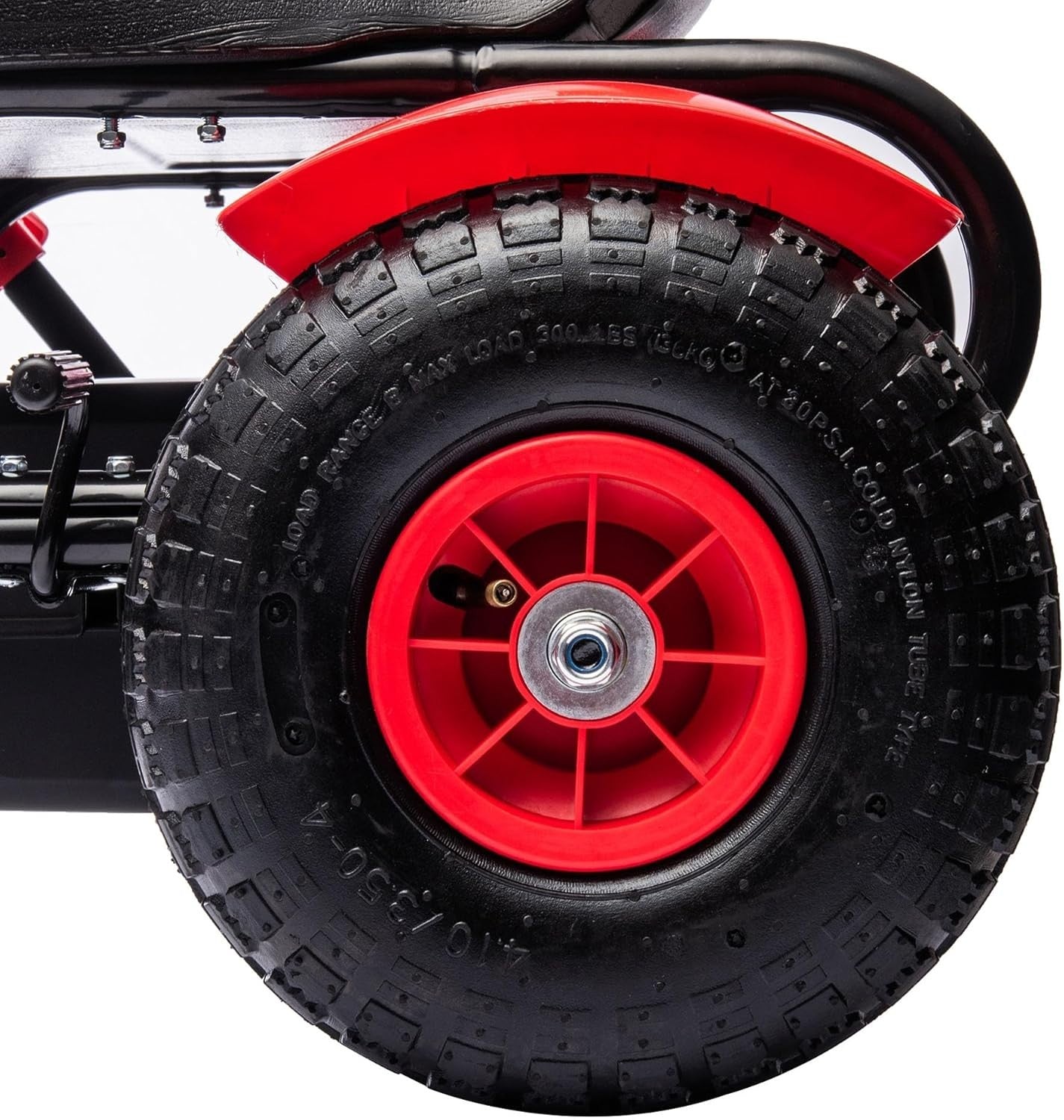 Kids Pedal Go Kart Ride On Racer Red Adjustable Seat Rubber Tyres 50kg