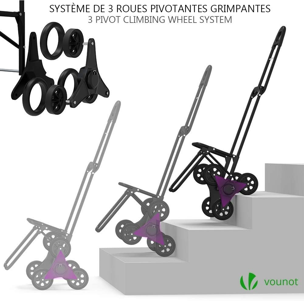 40L 6-Wheel Foldable Shopping Trolley Thermal Insulated Waterproof Bag
