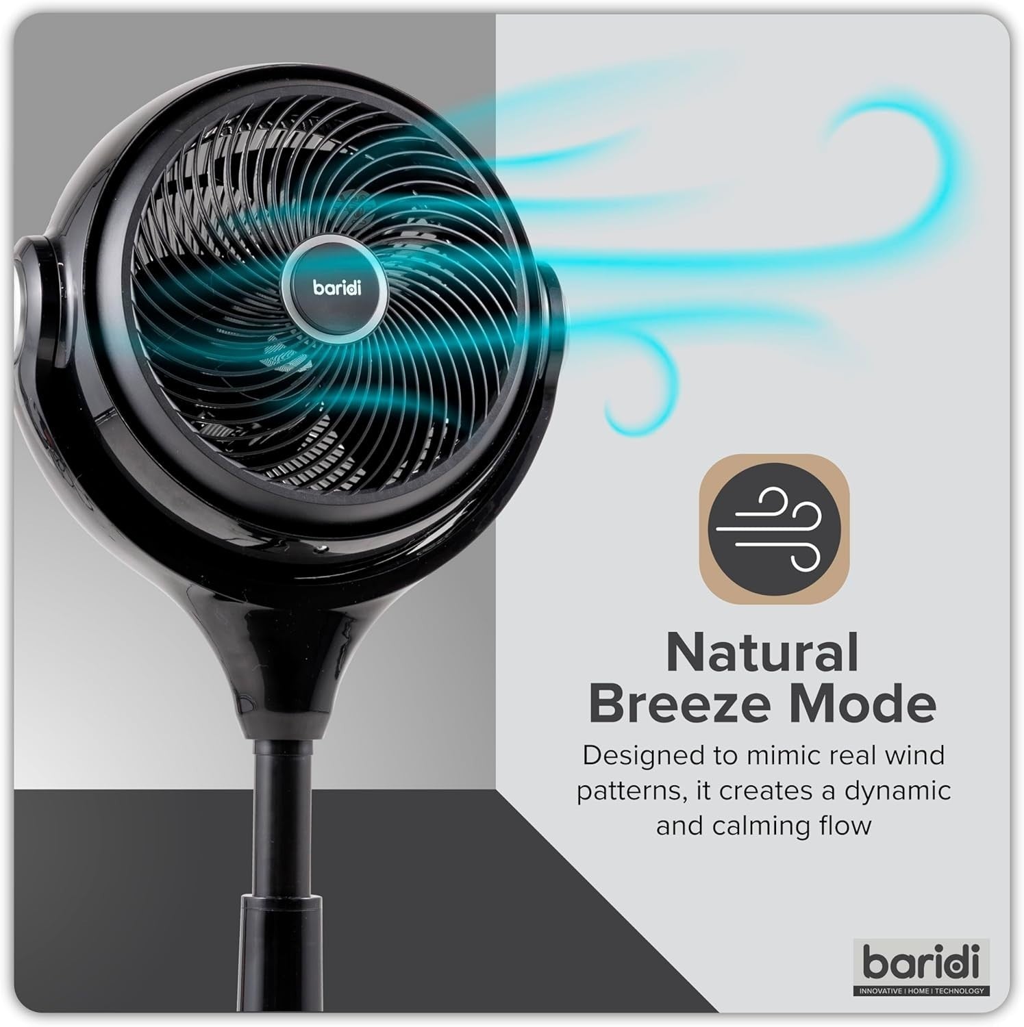 Pedestal Fan w/ Remote Control & 12hr Timer – 30 Speeds Ultra Quiet Oscillating