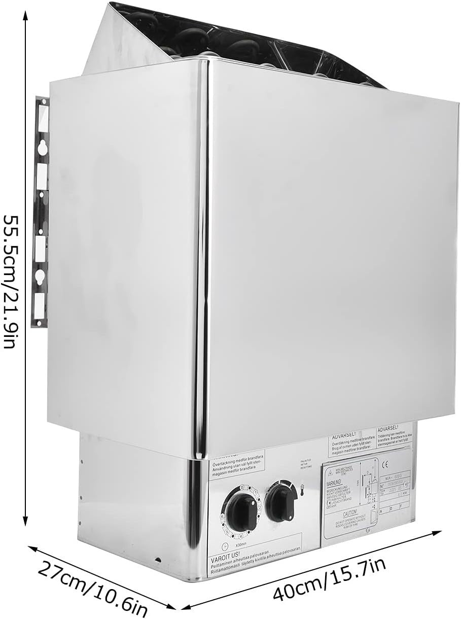 6KW Electric Sauna Heater 220V – Stainless Steel Sauna Stove w/ Internal Control