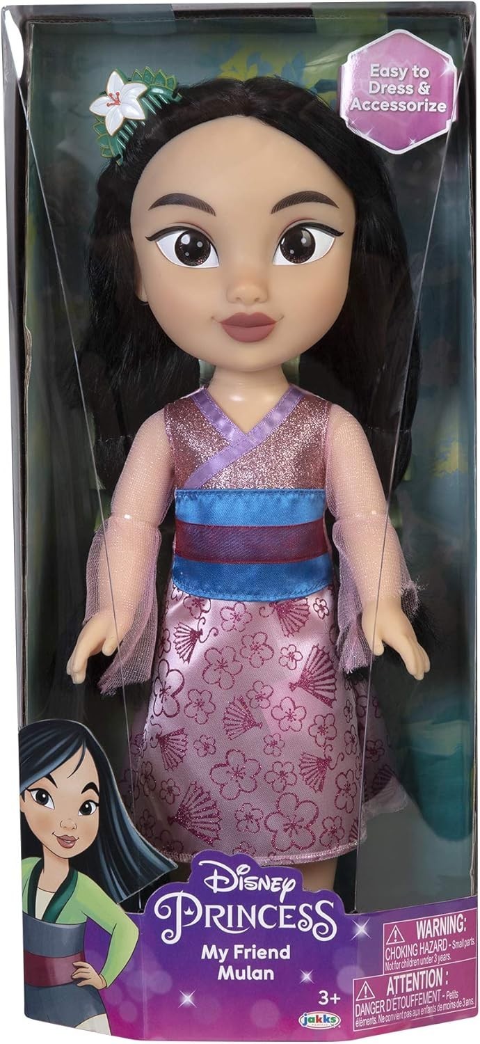 14in Warrior Princess Doll Long Hair Glitter Eyes Dress Tiara Toy