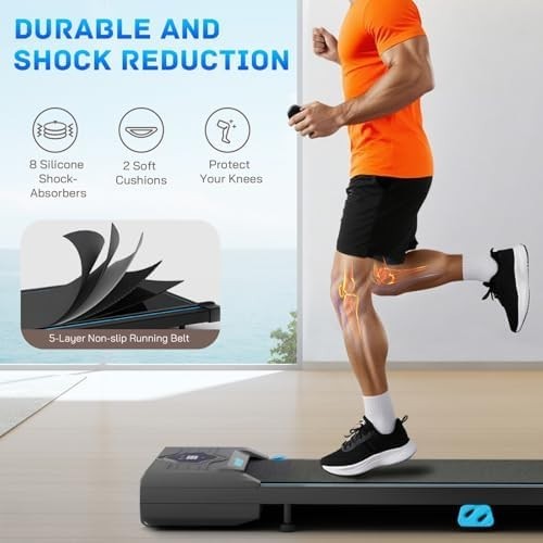 Compact Under Desk Walking Treadmill with LED Display & Remote Control