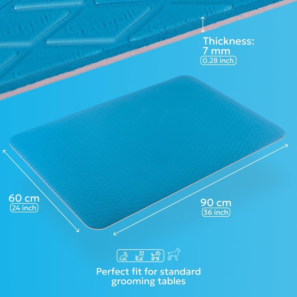 Dog Grooming Table Mat Non Slip Anti Fatigue Waterproof Soft Rubber