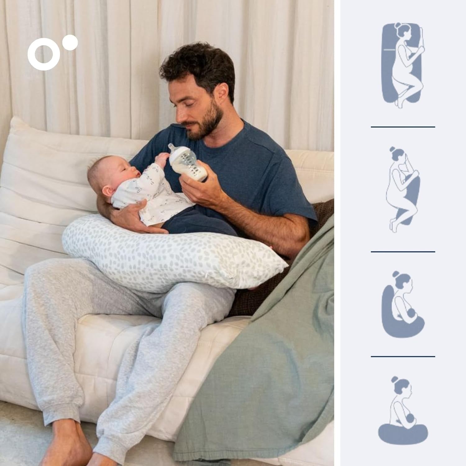 Pregnancy Pillow Full Body U Shape Maternity Support Organic Cotton
