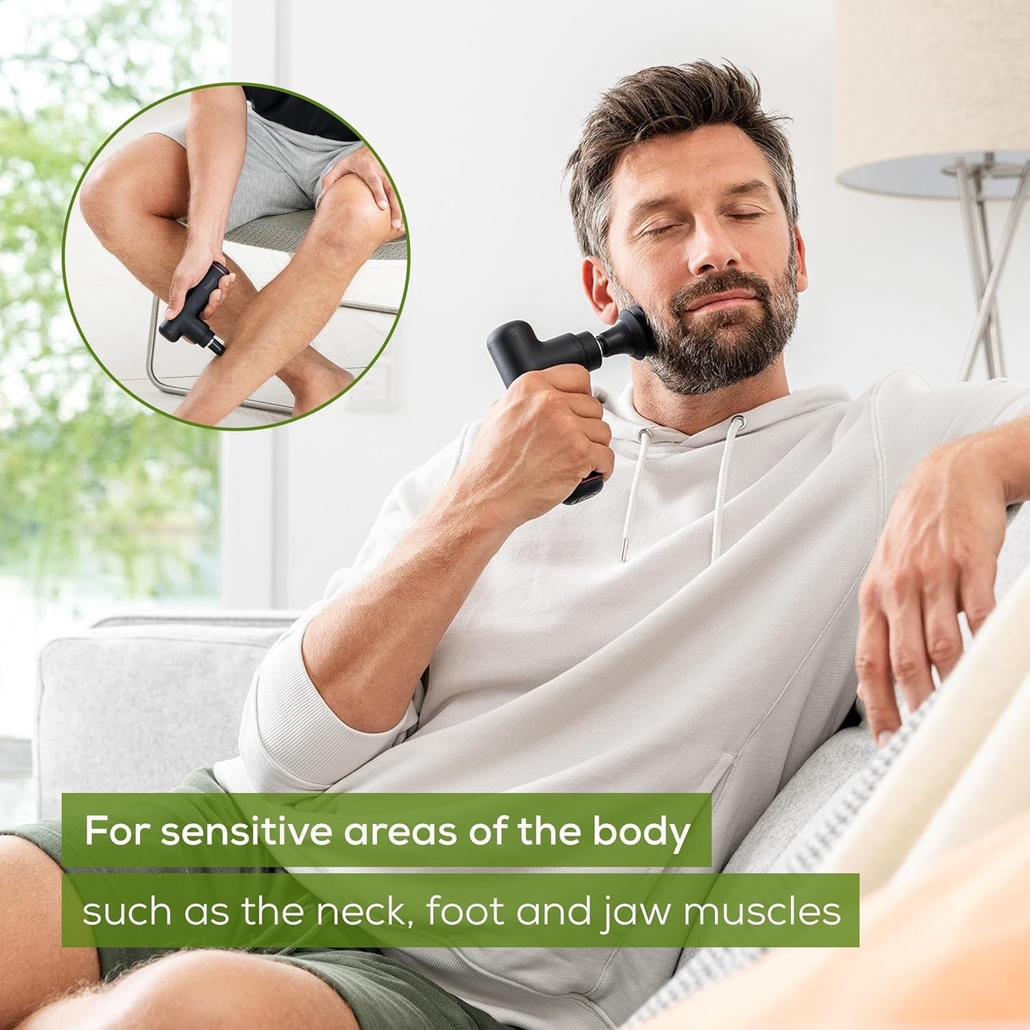 Deep Tissue Massage Gun for Muscles Neck Back Pain Relief 3 Heads Quiet
