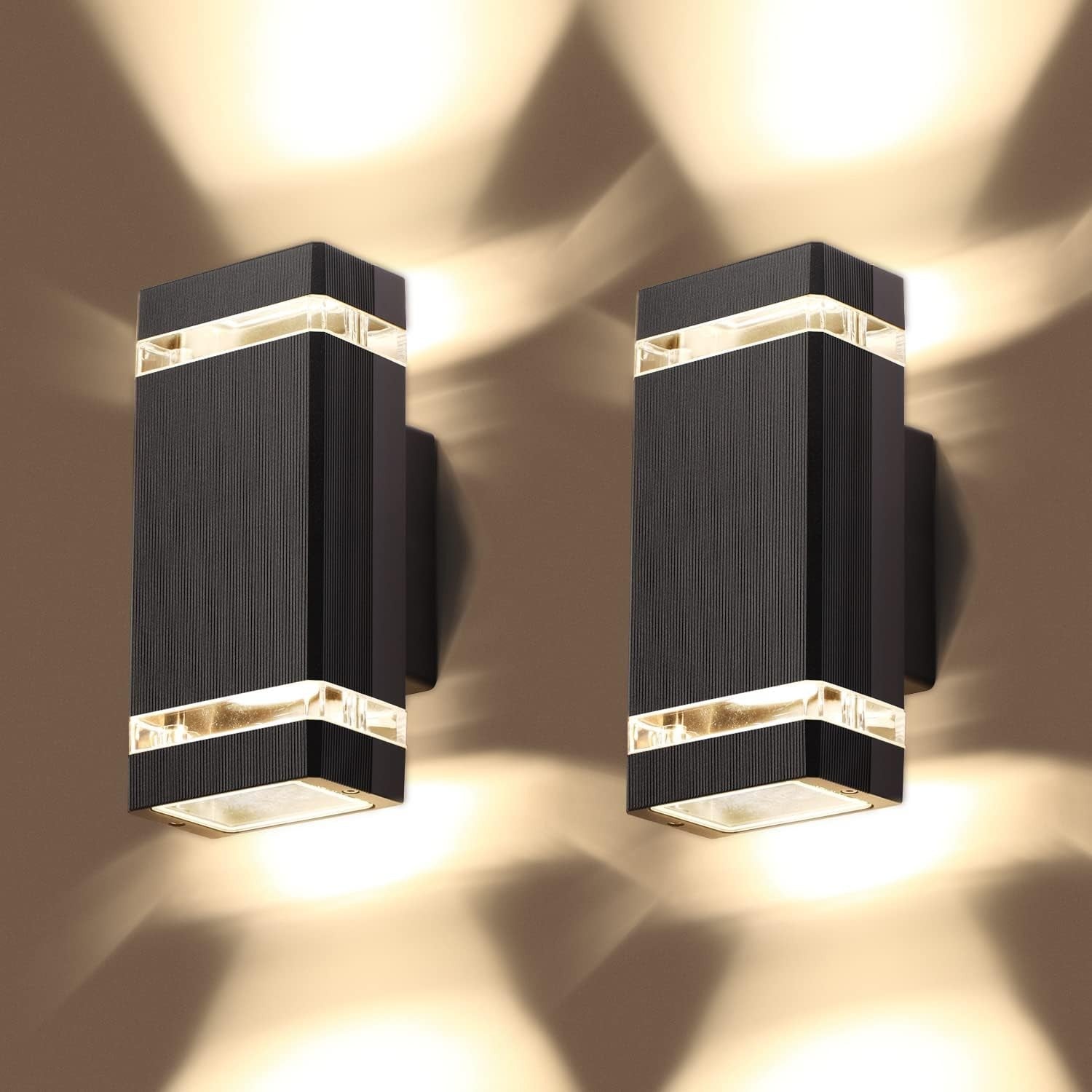 Waterproof Outdoor Wall Lights IP65, Up Down LED Porch Sconce 3000K