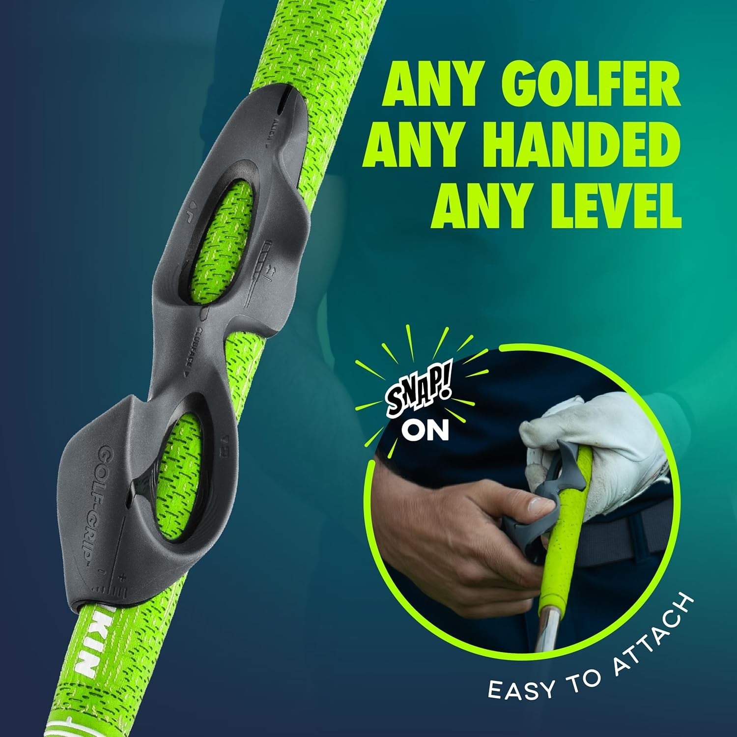 Golf Grip Trainer Snap-On Aid Fix Slice Hook Improve Swing
