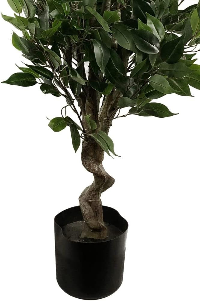 110cm Artificial Evergreen Ficus Tree Indoor Decorative Plant in Pot Home Decor