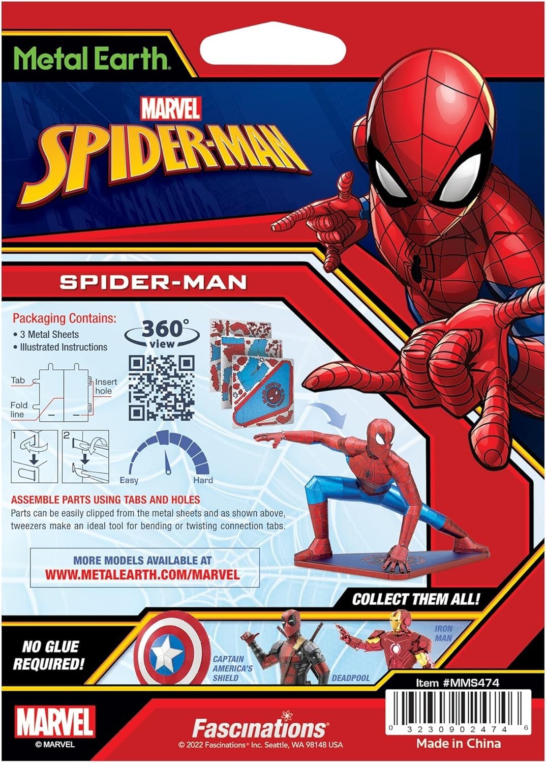 3D Metal Superhero Puzzle DIY Steel Model Kit Collectible Display