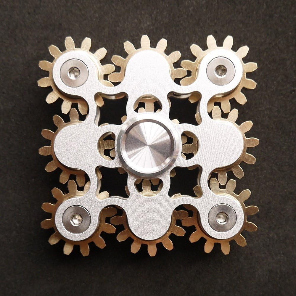 9 Gear Metal Fidget Spinner High Speed Focus Toy Brass Steel Bearing