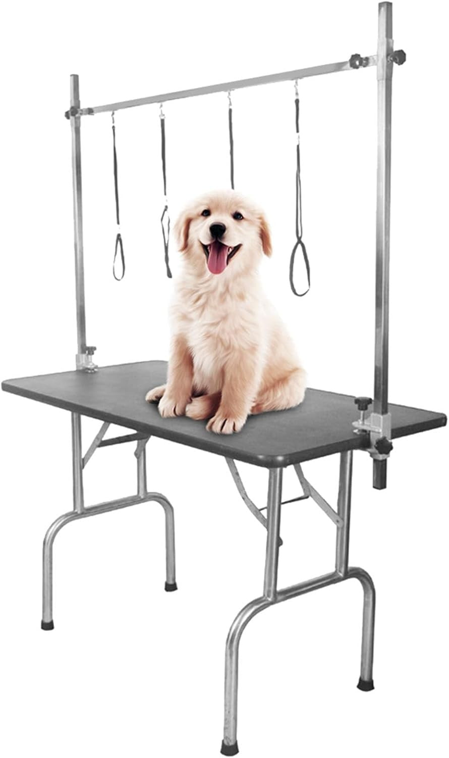 Dog Grooming Hammock Adjustable Table Clamp Stainless Steel Noose Helper