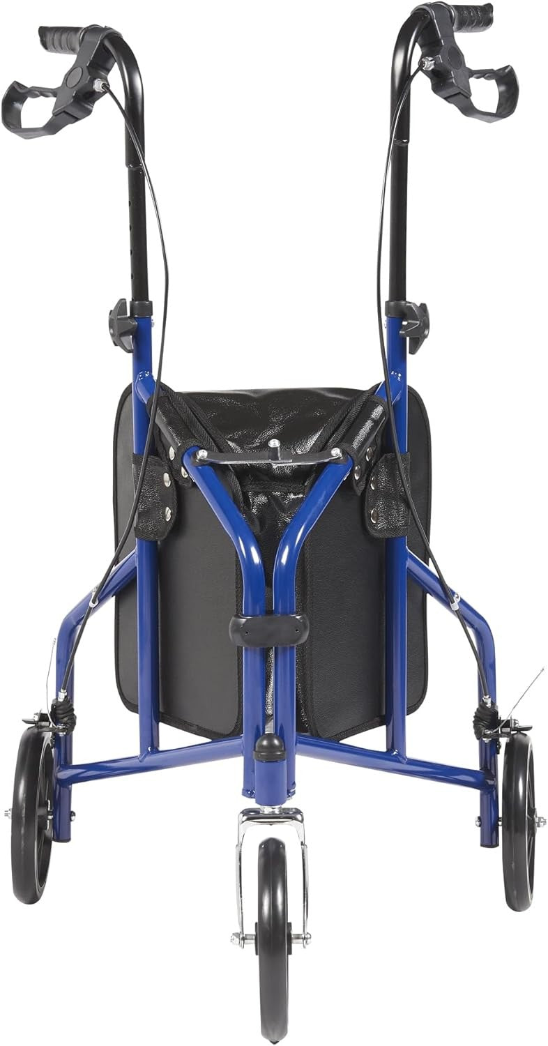 Lightweight Folding Rollator Walker with Zip Bag Lockable Brakes 20cm Wheels