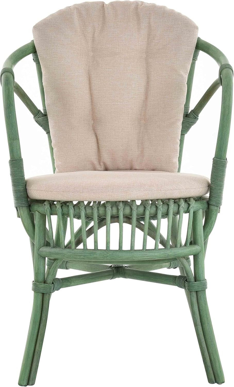Rattan Wicker Armchair With Cushion Scandinavian Indoor Lounge Chair Comfort