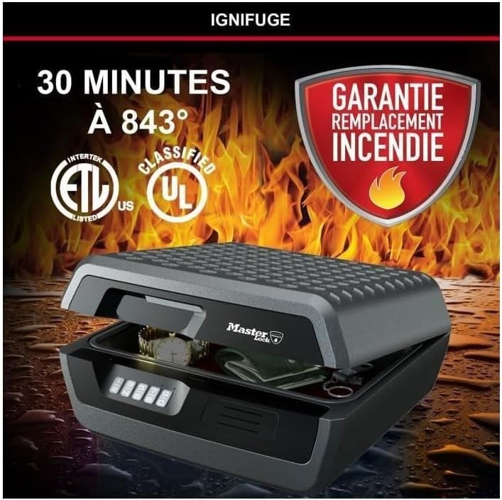 Fireproof Waterproof Digital Safe Box A4 Document Cash Security