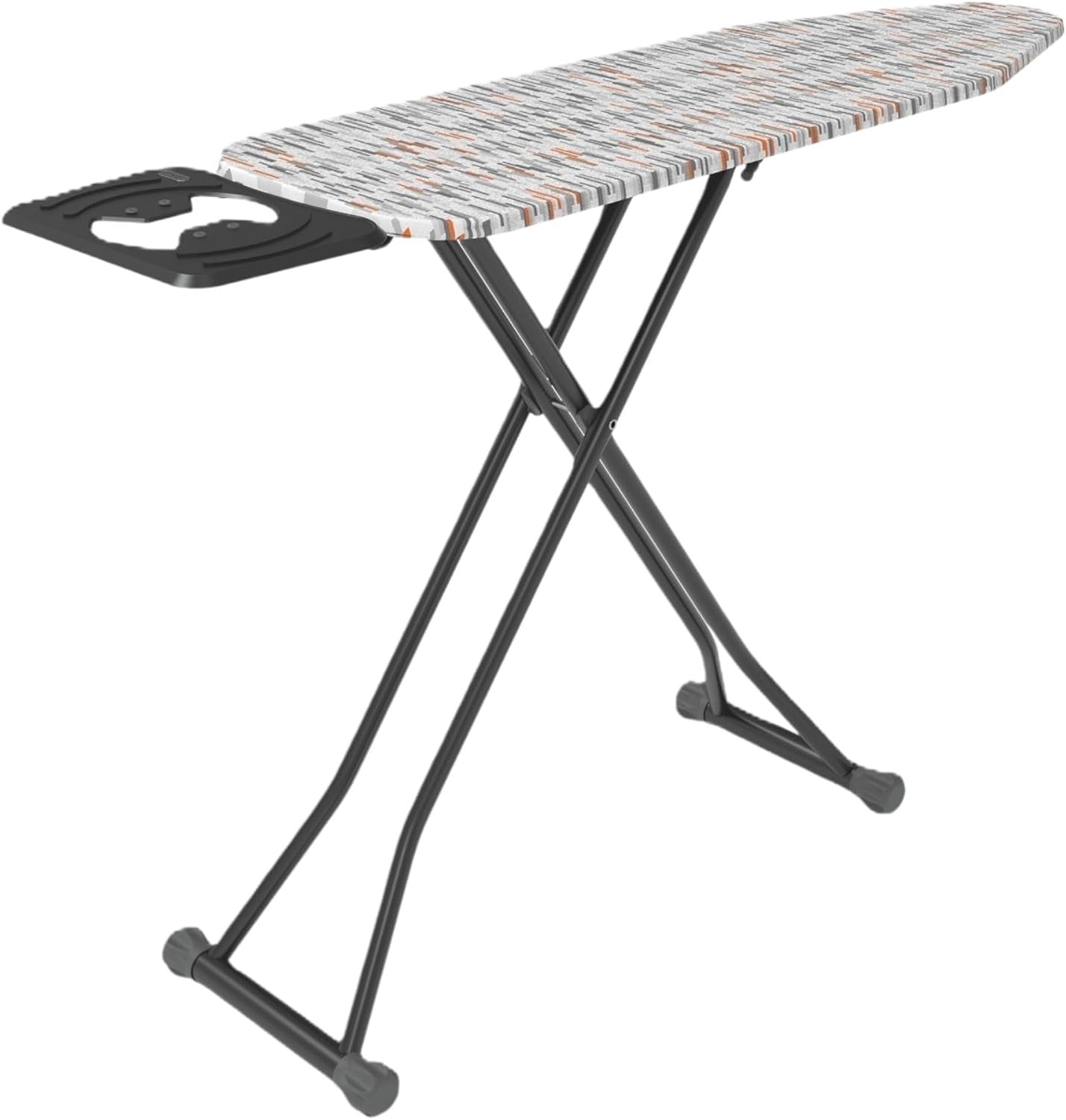 Ironing Board 36x112cm Adjustable Height Grey Orange Steam Rest Folding