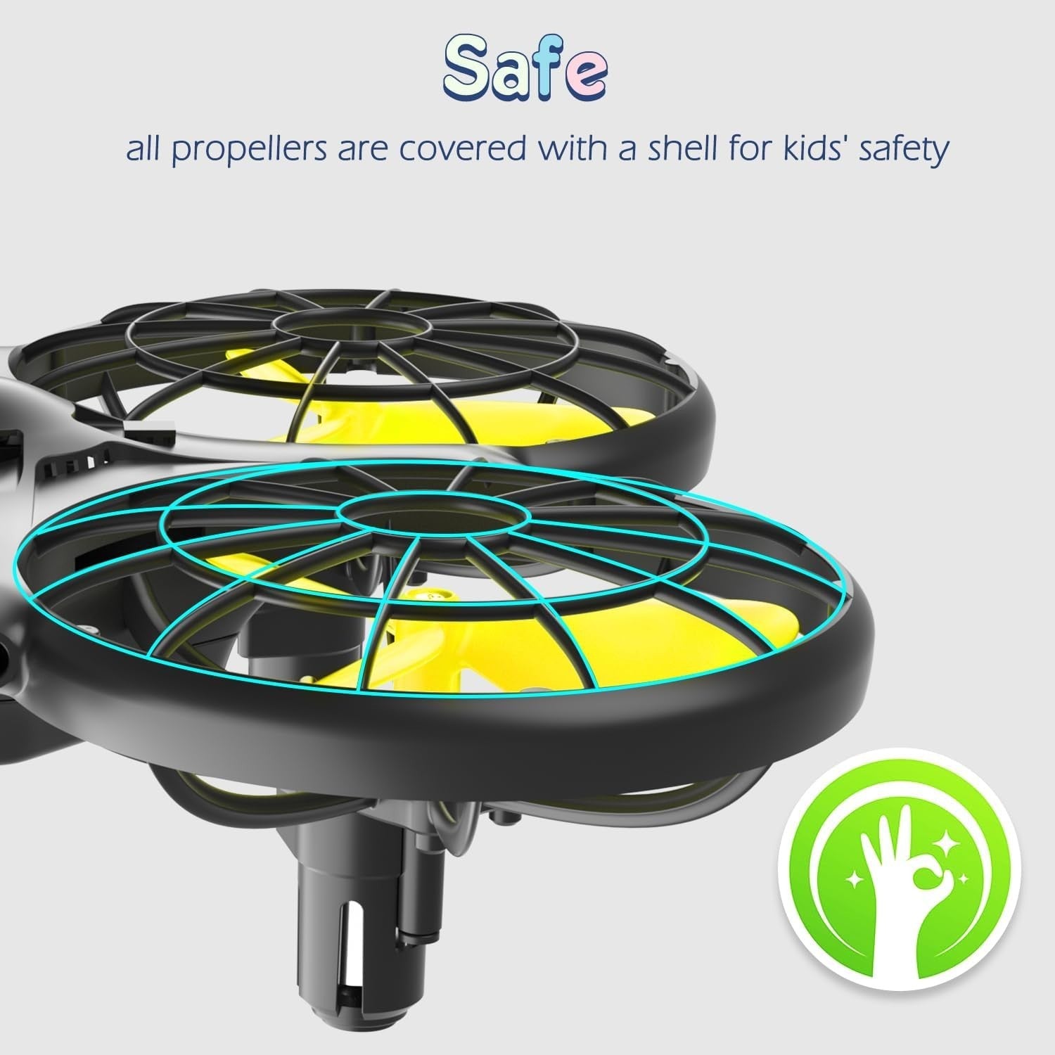 Mini Drone for Kids Gift Safe Hand Control RC Toy Auto Collision 360 Flip 20min