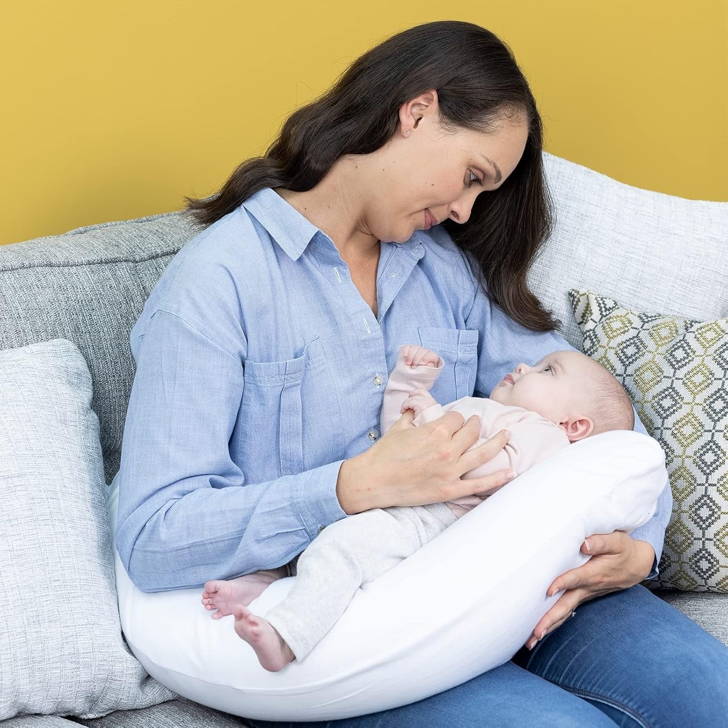 Pregnancy Support Pillow C Shaped Feeding Nursing Side Sleeper Cushion