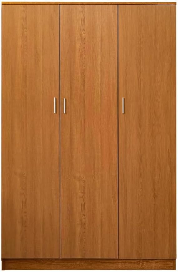 3 Door Wardrobe with Hanging Rail & 6 Shelves | Spacious Bedroom Storage
