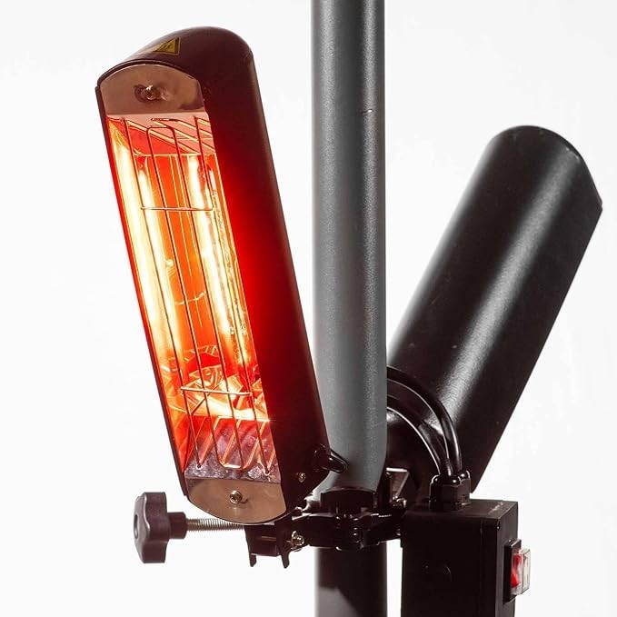 Outdoor Infrared Patio Heater 1600W Foldable Electric Radiant Heat for Gazebo